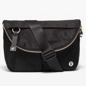 lululemon athletica Black Crossbody with Gold Accents